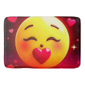 Emoji küssen Herzblasen Badematte (Vorderseite)