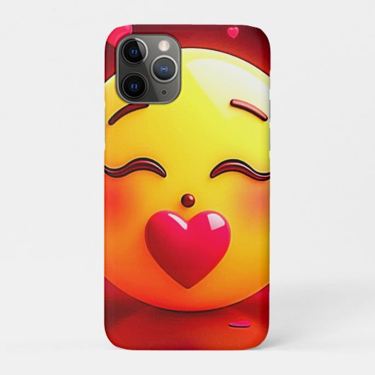 Emoji küssen Herzblasen Case-Mate iPhone Hülle (Rückseite)