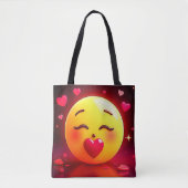 Emoji küssen Herzblasen Tasche (Vorderseite)