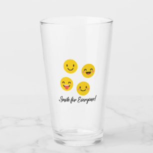 Emoji-Lächeln für alle Glas