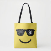 Emoji Lächeln Gesicht mit Sonnenbrille Halloween L Tasche (Vorderseite)