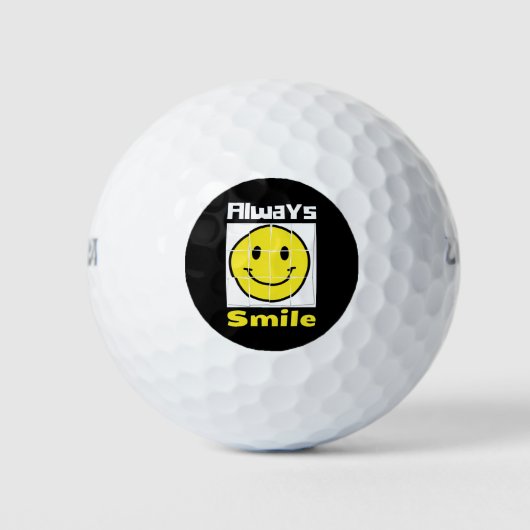 Emoji-Lächeln Golfball (Vorderseite)