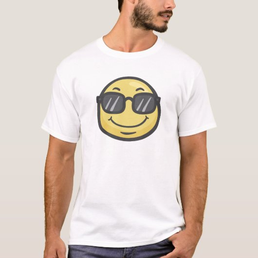 Emoji: Lächeln mit Sonnenbrille T-Shirt (Vorderseite)