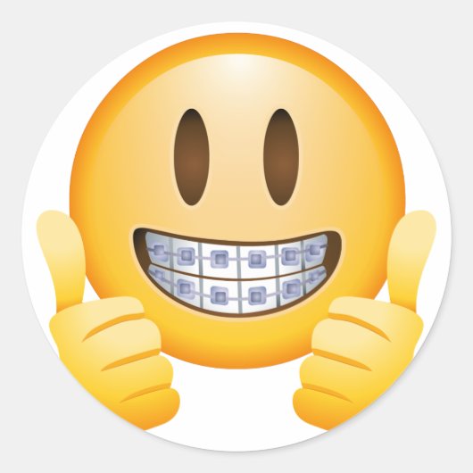 Emoji lächelnd Sticker (Vorderseite)