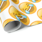Emoji Lachen (weißer Hintergrund) Geschenkpapier (Rolleneckpunkt)