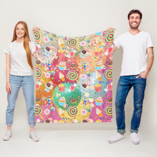 Emoji-Leckereien-Party Fleecedecke