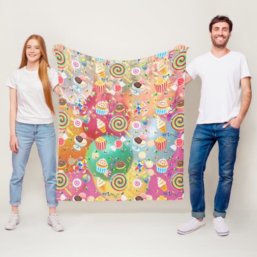 Emoji-Leckereien-Party Fleecedecke (Beispiel)