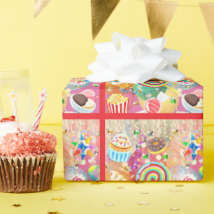 Emoji-Leckereien-Party Geschenkpapier
