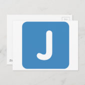 Emoji Letter J Twitter Postkarte (Vorne/Hinten)