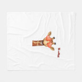 Emoji-Liebe-Augen-Giraffe-Gesicht Fleecedecke (Vorderseite (Horizontal))