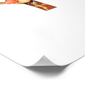 Emoji-Liebe-Augen-Giraffe-Gesicht Poster (Ecke)
