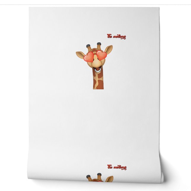 Emoji-Liebe-Augen-Giraffe-Gesicht Tapete (Abrollen)
