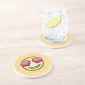 Emoji-Liebe Getränkeuntersetzer (Seite)
