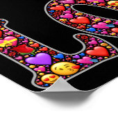 Emoji-Liebe-Poster Poster (Ecke)