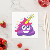Emoji Lila Unicorn Gekackt Serviette (Beispiel)
