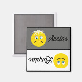Emoji Limpios Sucios Geschirrspülmaschine Magnet (Vorderseite/Rückseite)