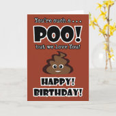 Emoji-lustiges Kindergeburtstag-Party gekackt Karte (Gelbe Blume)