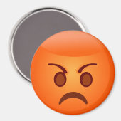 Emoji Mad Face Magnet (Vorderseite/Rückseite)