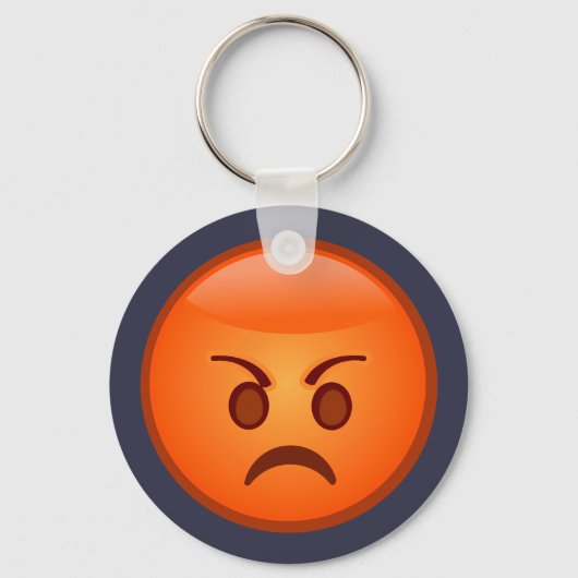 Emoji Mad Face Schlüsselanhänger (Vorderseite)