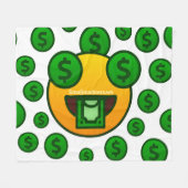 Emoji Madness Fleecedecke (Vorderseite (Horizontal))