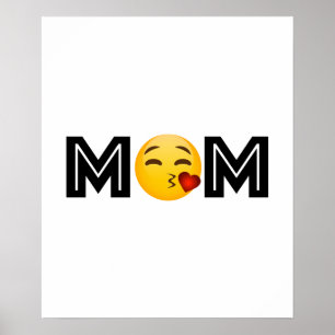 Emoji Mama-Mutter-Tag lustig Poster