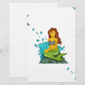 Emoji mermaid briefpapier (Vorne/Hinten)