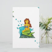 Emoji mermaid briefpapier (Stehend Vorderseite)