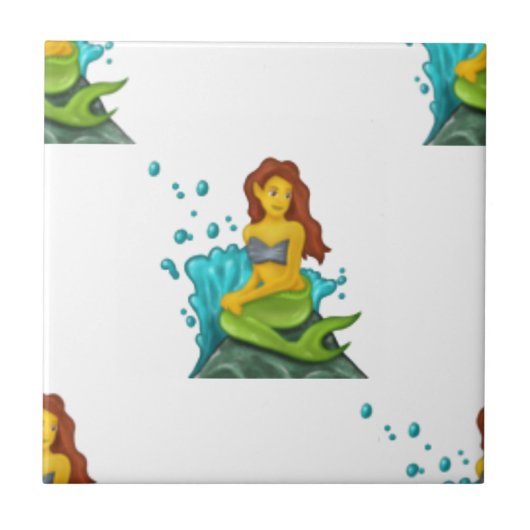 Emoji mermaid fliese (Vorderseite)