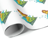 Emoji mermaid geschenkpapier (Rolleneckpunkt)