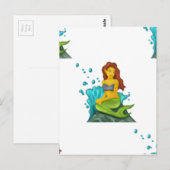 Emoji mermaid postkarte (Vorne/Hinten)
