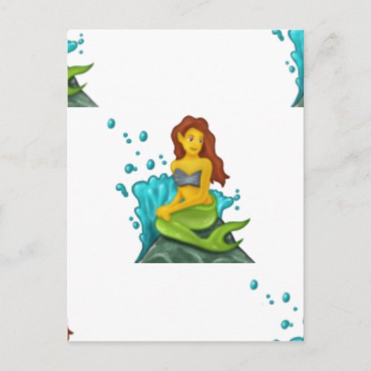 Emoji mermaid postkarte (Vorderseite)