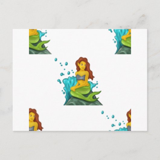 Emoji mermaid postkarte (Vorderseite)