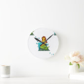 Emoji mermaid runde wanduhr (Zuhause)