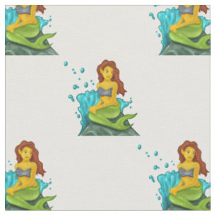 Emoji mermaid stoff