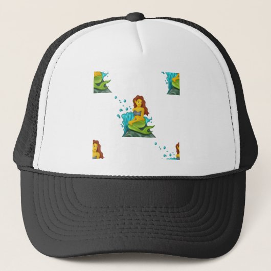 Emoji mermaid truckerkappe (Vorderseite)