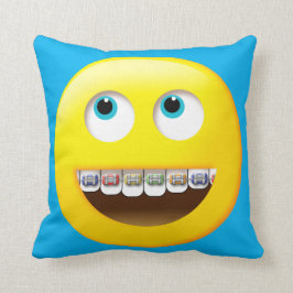 Emoji mit Braces Pillow Kissen