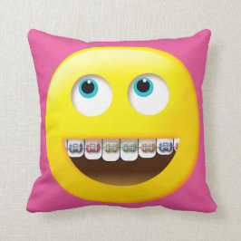 Emoji mit Braces Pillow Kissen