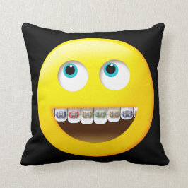 Emoji mit Braces Pillow Kissen