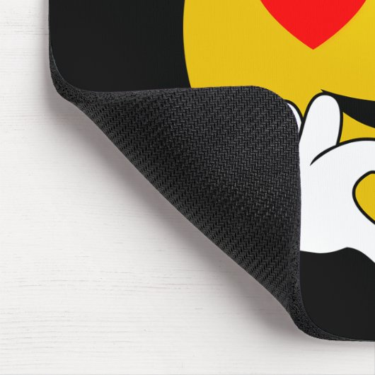 Emoji mit den Herz-Augen u. Händen Mousepad (Ecke)