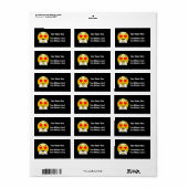 Emoji mit Herz Augen und Händen Adressaufkleber (Vorne)