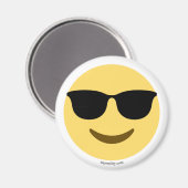 Emoji mit Sonnenbrille cool Magnet (Vorderseite/Rückseite)