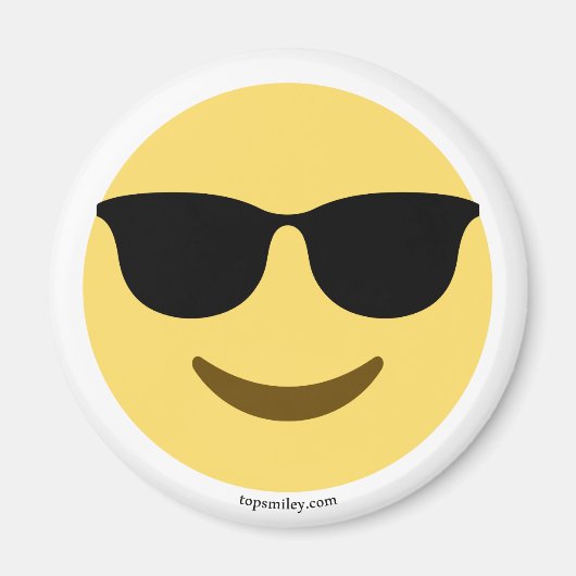Emoji mit Sonnenbrille cool Magnet (Vorne)