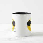 Emoji mittlerer Finger mit der Tasse (Zentrum)