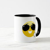 Emoji mittlerer Finger mit der Tasse (VorderseiteRechts)