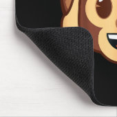 Emoji Monkey Holding Ears Yellow Smile Face Mousepad (Ecke)