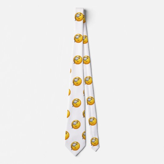 Emoji Monocle menswee Herren Krawatte (Vorderseite)