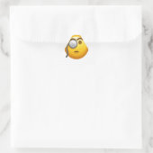 Emoji-Monokel Dreieckiger Aufkleber (Tasche)