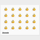 Emoji-Monokel Dreieckiger Aufkleber (Blatt)