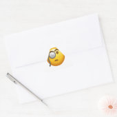 Emoji-Monokel Dreieckiger Aufkleber (Umschlag)