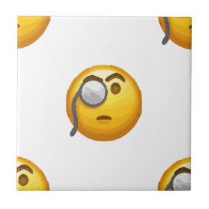 Emoji-Monokel Fliese